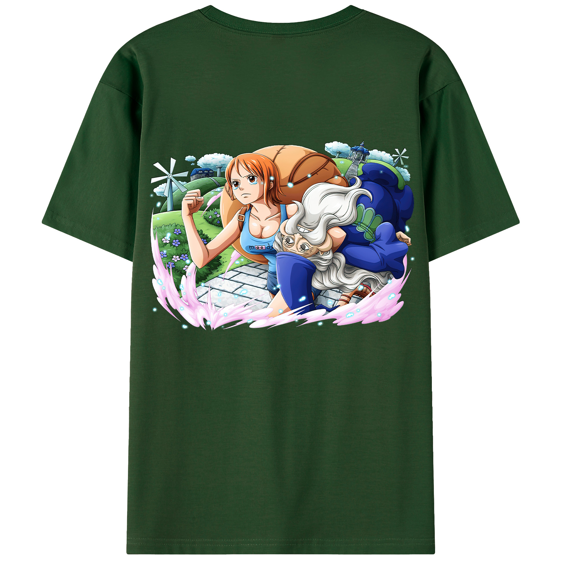 ワンピース ナミ ONE PIECE Nami 綿100％半袖Tシャツ（背面プリント）